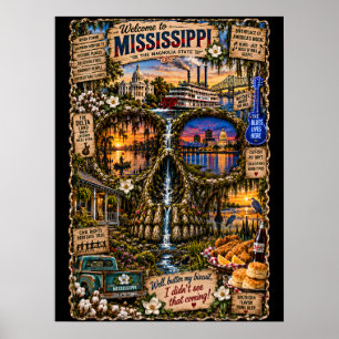 Mississippi Schedel Art Print Staat van Geest