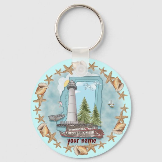 Mississippi Shells Lighthouse sleutelhanger (Voorkant)