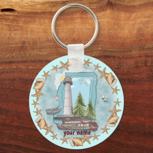 Mississippi Shells Lighthouse sleutelhanger (Voorkant)