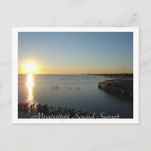 Mississippi Sound Sunset Briefkaart