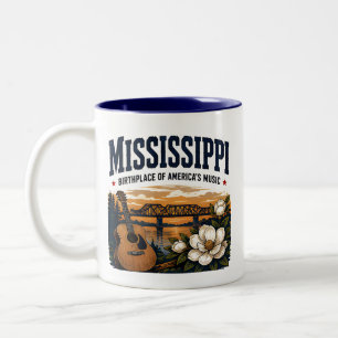 Mississippi Southern Music Reis Tweekleurige Koffiemok