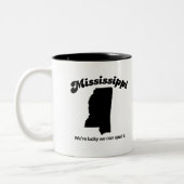 Mississippi - Spell it it Tweekleurige Koffiemok (Links)