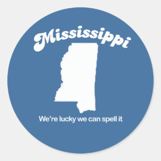 Mississippi - Spell it T-shirt Ronde Sticker
