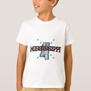 Mississippi Staatskaart T-shirt