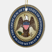 Mississippi staatsmerk fla keramisch ornament (Links)