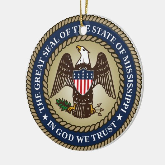Mississippi staatsmerk fla keramisch ornament (Links)