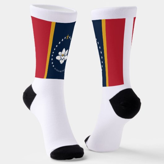 Mississippi staatsvlag sokken (Gebogen)