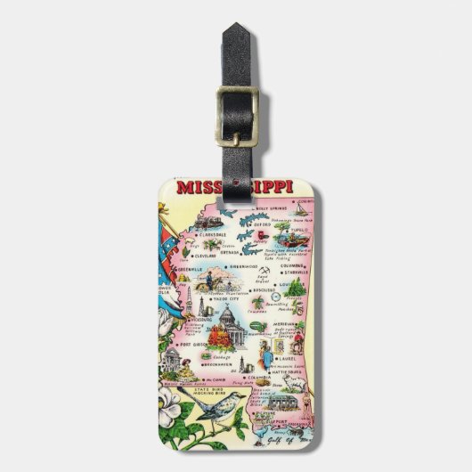 Mississippi State Bagagelabel (Voorkant verticaal)