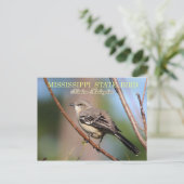 Mississippi State Bird - Northern Mockingbird Briefkaart (Staand voorkant)