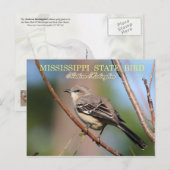 Mississippi State Bird - Northern Mockingbird Briefkaart (Voorkant / Achterkant)