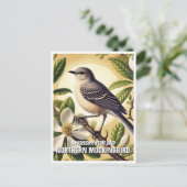 Mississippi State Bird Northern Mockingbird Briefkaart (Staand voorkant)
