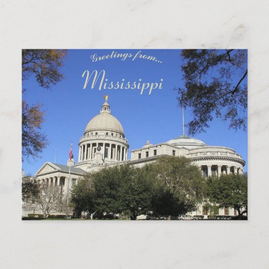 Mississippi State Capitol Building Mississippi Briefkaart (Voorkant)