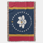 Mississippi State Flag Print Patriottisch Deken (Voorkant Verticaal)