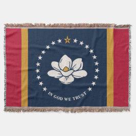 Mississippi State Flag Print Patriottisch Deken