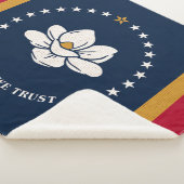Mississippi State Flag Print Patriottisch Sherpa Deken (3/4)