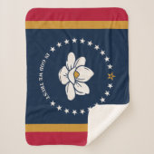 Mississippi State Flag Print Patriottisch Sherpa Deken (Voorkant)