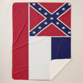 MISSISSIPPI STATE FLAG SHERPA DEKEN (Voorkant)