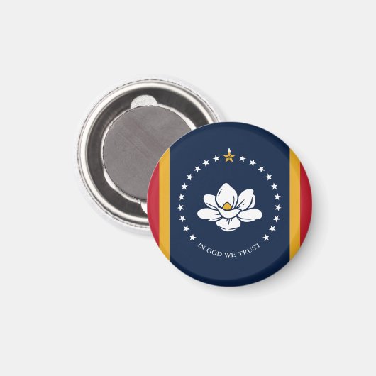 Mississippi State Flag Verenigde Staten Magneet (Voorkant / Achterkant)