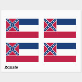 Mississippi State Flag, Verenigde Staten Rechthoekige Sticker (Vel)