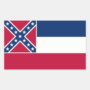 Mississippi State Flag, Verenigde Staten Rechthoekige Sticker