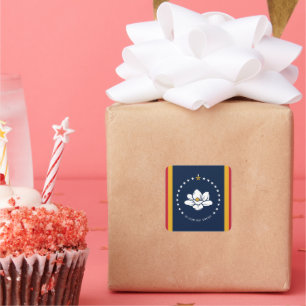 Mississippi State Flag Verenigde Staten Vierkante Sticker