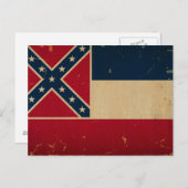 Mississippi State Flag VINTATE.png Briefkaart (Voorkant / Achterkant)