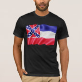 Mississippi State Flag Waving T-shirt (Voorkant)