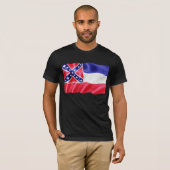 Mississippi State Flag Waving T-shirt (Voorkant volledig)