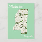 Mississippi State Flower Collage Map Briefkaart (Voorkant)