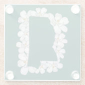 Mississippi State Flower Onderzetter Glazen Onderzetter (Achterkant)