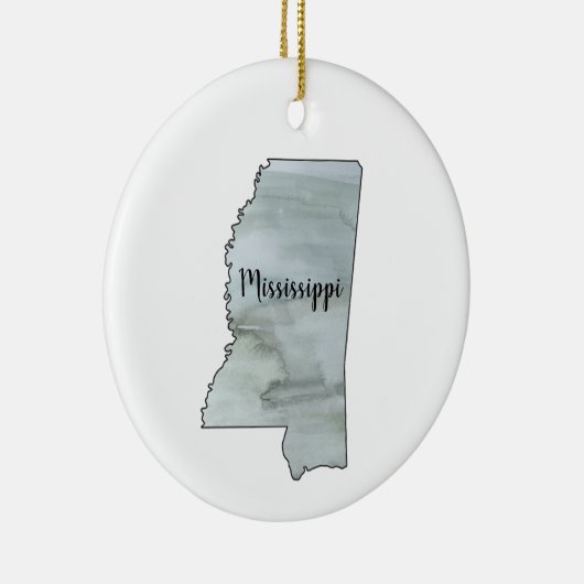Mississippi State Illustratie Keramisch Ornament (Rechts)