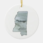 Mississippi State Illustratie Keramisch Ornament (Voorkant)