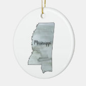 Mississippi State Illustratie Keramisch Ornament (Links)