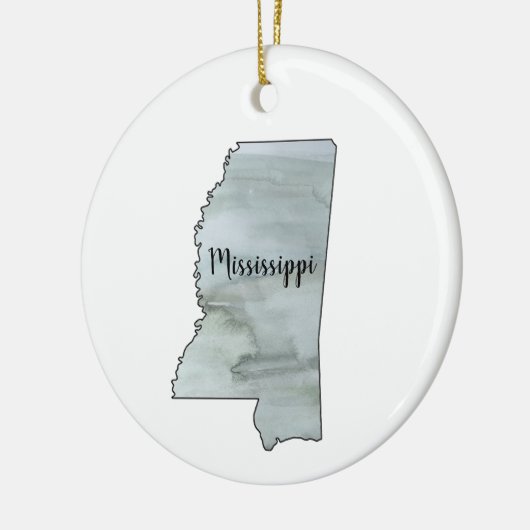 Mississippi State Illustratie Keramisch Ornament (Links)