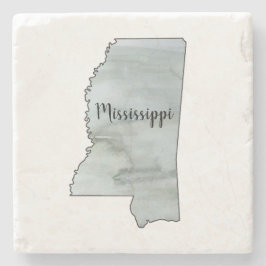 Mississippi State Illustratie Stenen Onderzetter