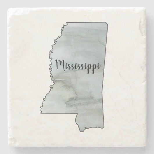 Mississippi State Illustratie Stenen Onderzetter (Voorkant)