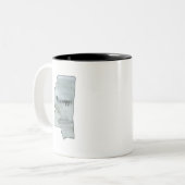 Mississippi State Illustratie Tweekleurige Koffiemok (Voorkant links)