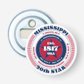 Mississippi State Information Circle Button Flesopener (Voorkant)