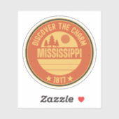 Mississippi State - Magnolia State Cadeau Sticker (Vel)