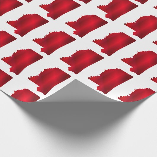 Mississippi State Map silhouette Cadeaupapier (Hoek)