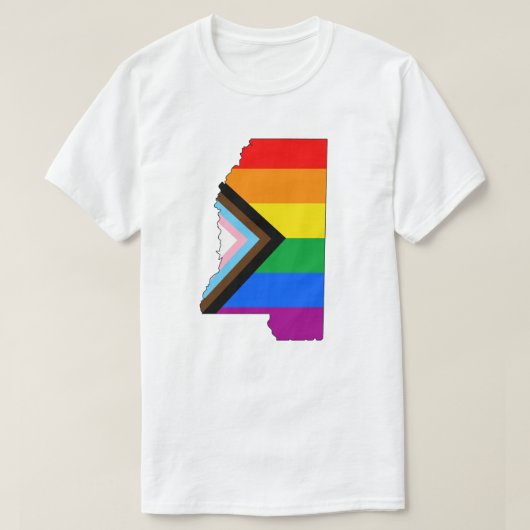 Mississippi State Pride LGBTQ Progress Pride T-shirt (Design voorkant)