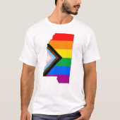 Mississippi State Pride LGBTQ Progress Pride T-shirt (Voorkant)