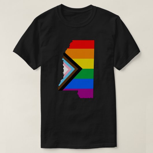 Mississippi State Pride LGBTQ Progress Pride T-shirt (Design voorkant)