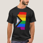 Mississippi State Pride LGBTQ Progress Pride T-shirt (Voorkant)