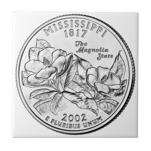 Mississippi State Quarter Tegeltje (Voorkant)