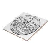 Mississippi State Quarter Tegeltje (Zijkant)