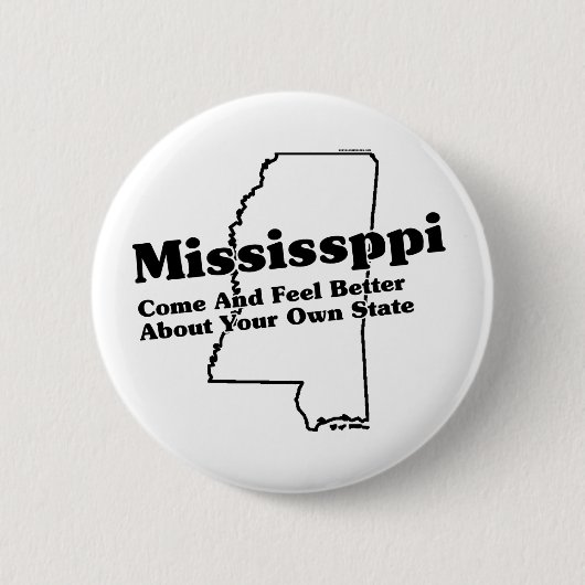 Mississippi State Slogan Ronde Button 5,7 Cm (Voorkant)