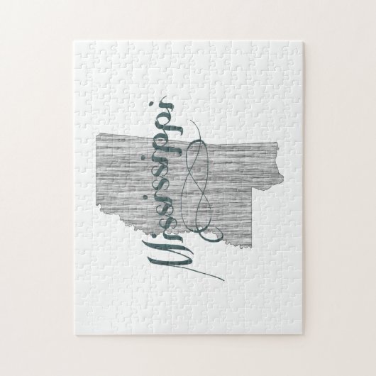Mississippi State Typography Legpuzzel (Verticaal)