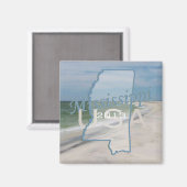 Mississippi State USA Travel Souvenir Magnet (Voorkant / Achterkant)