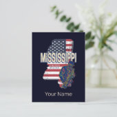 Mississippi State Verenigde Staten Kaart  Verenigd (Staand voorkant)